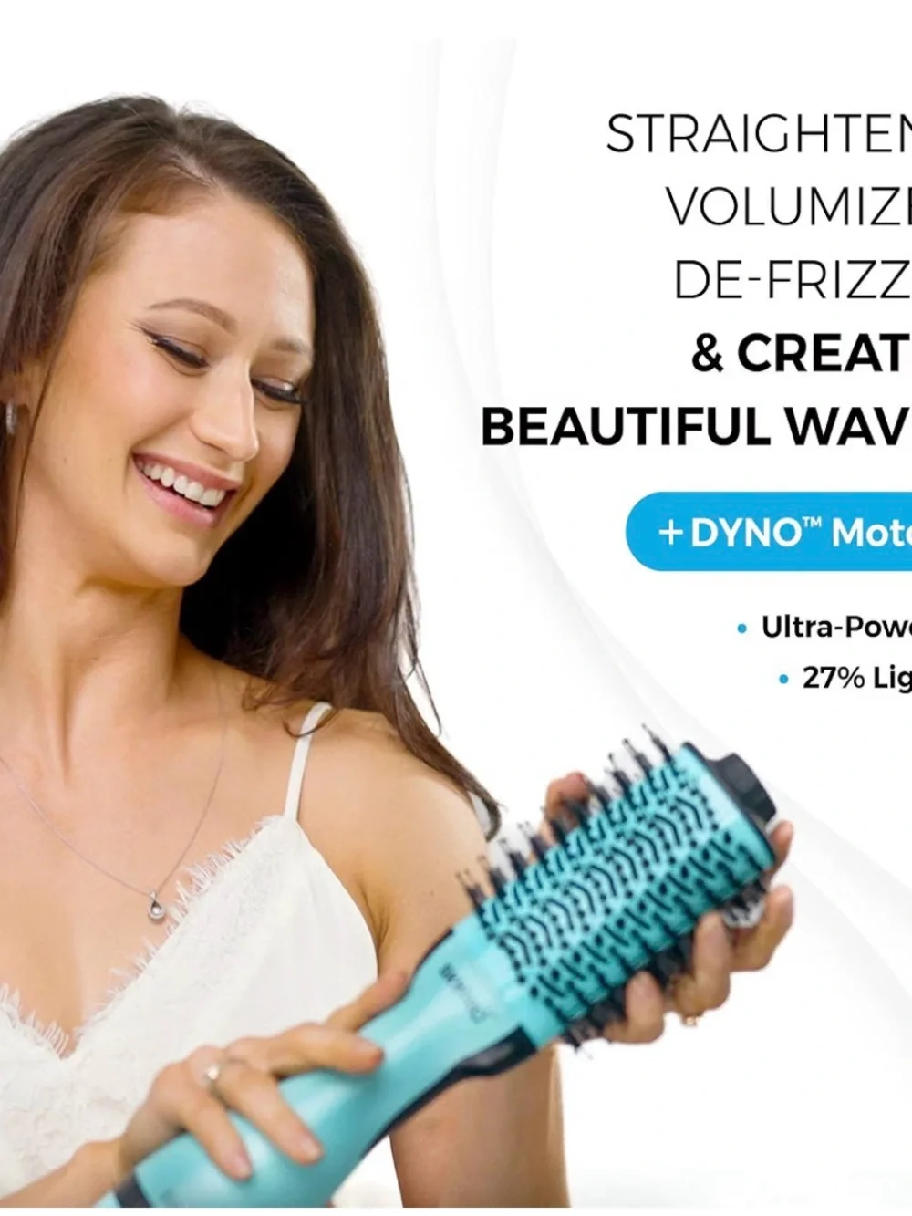 Blow Dryer Brush with Case | Hot Air Hair Dryer Brush Straightens, Volumizes